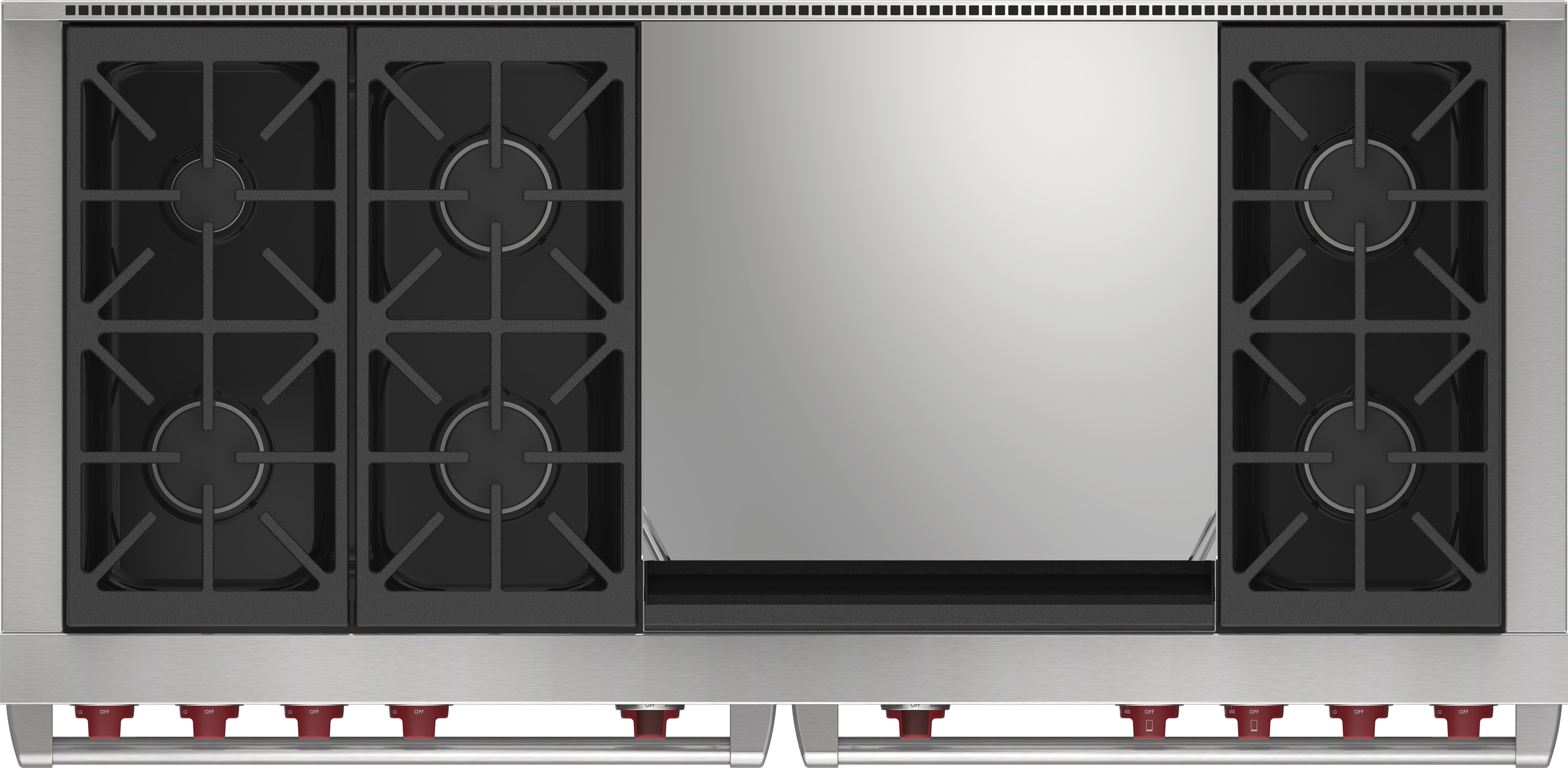 60" Dual Fuel Range - 6 Burners and Infrared Dual Griddle DF60650DGBKP