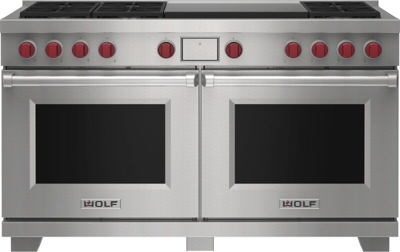 60" Dual Fuel Range - 6 Burners and Infrared Dual Griddle DF60650DGSPLP