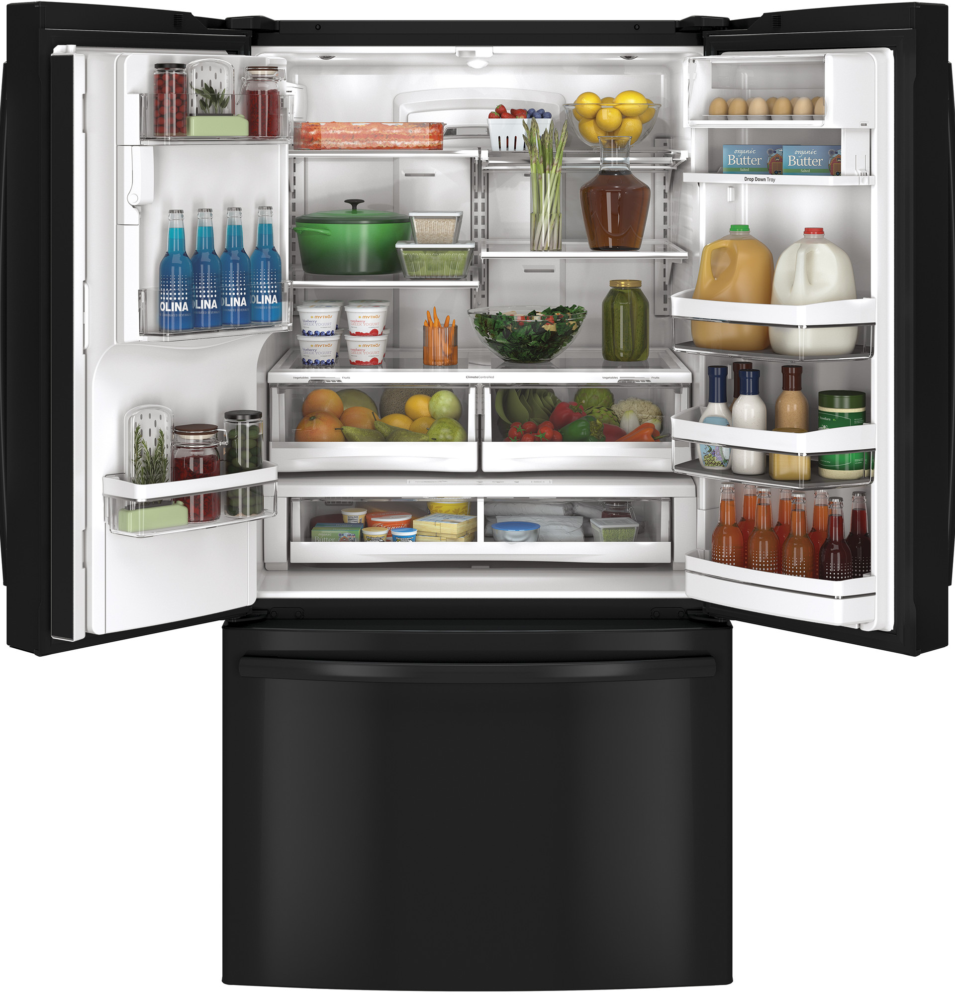Adora series by GE 27.7 Cu. Ft. French-Door Refrigerator DFE28JGHBB, product image 2 of 10