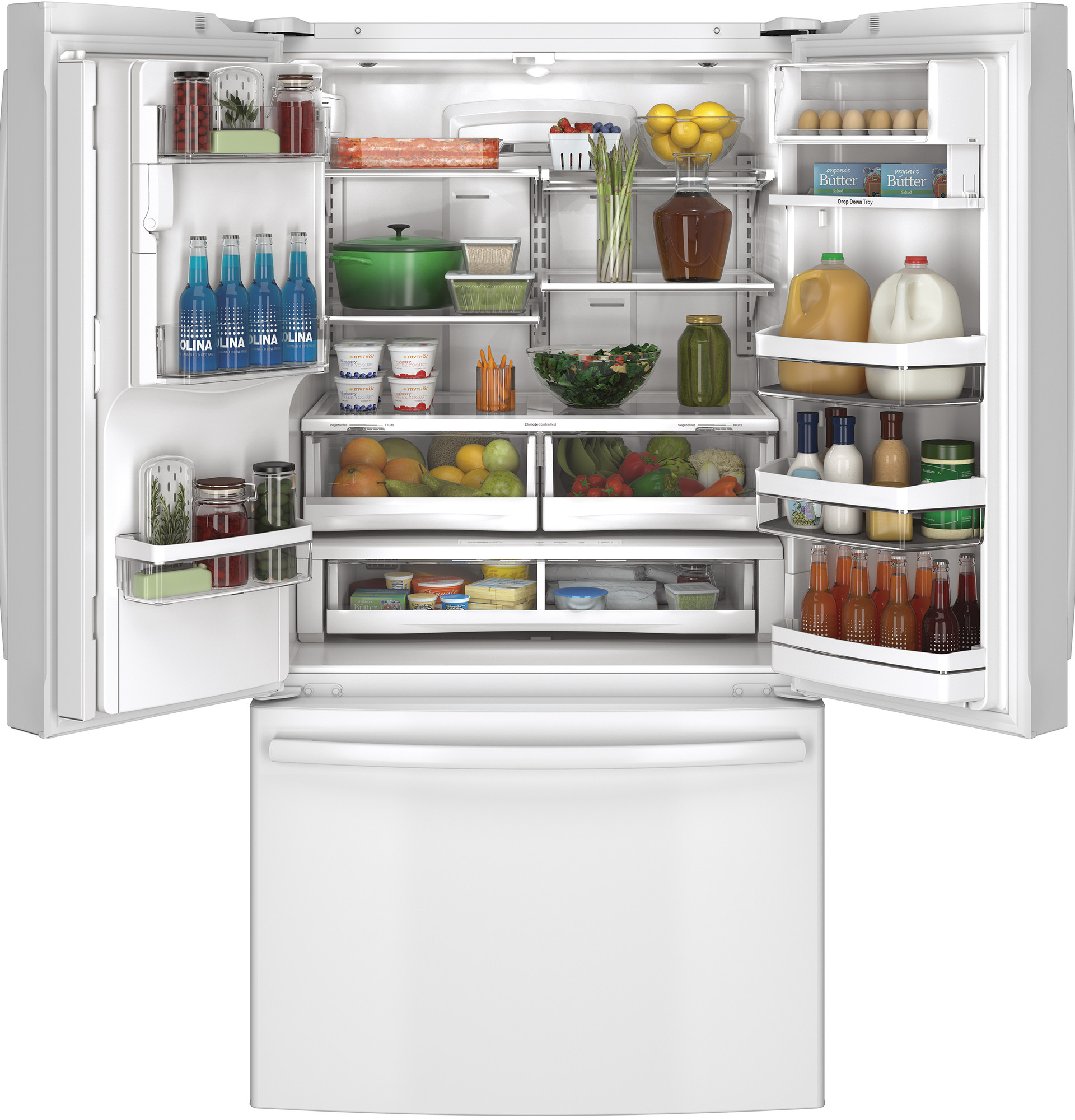 Adora series by GE 27.7 Cu. Ft. French-Door Refrigerator DFE28JGHWW, product image 2 of 10