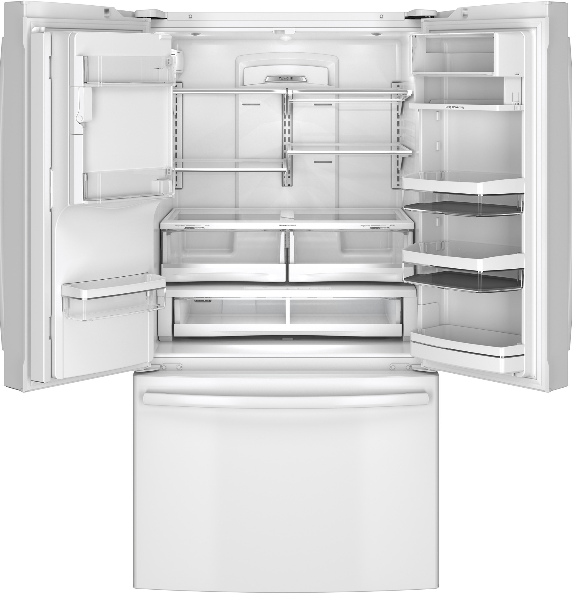Adora series by GE 27.7 Cu. Ft. French-Door Refrigerator DFE28JGHWW, product image 3 of 10