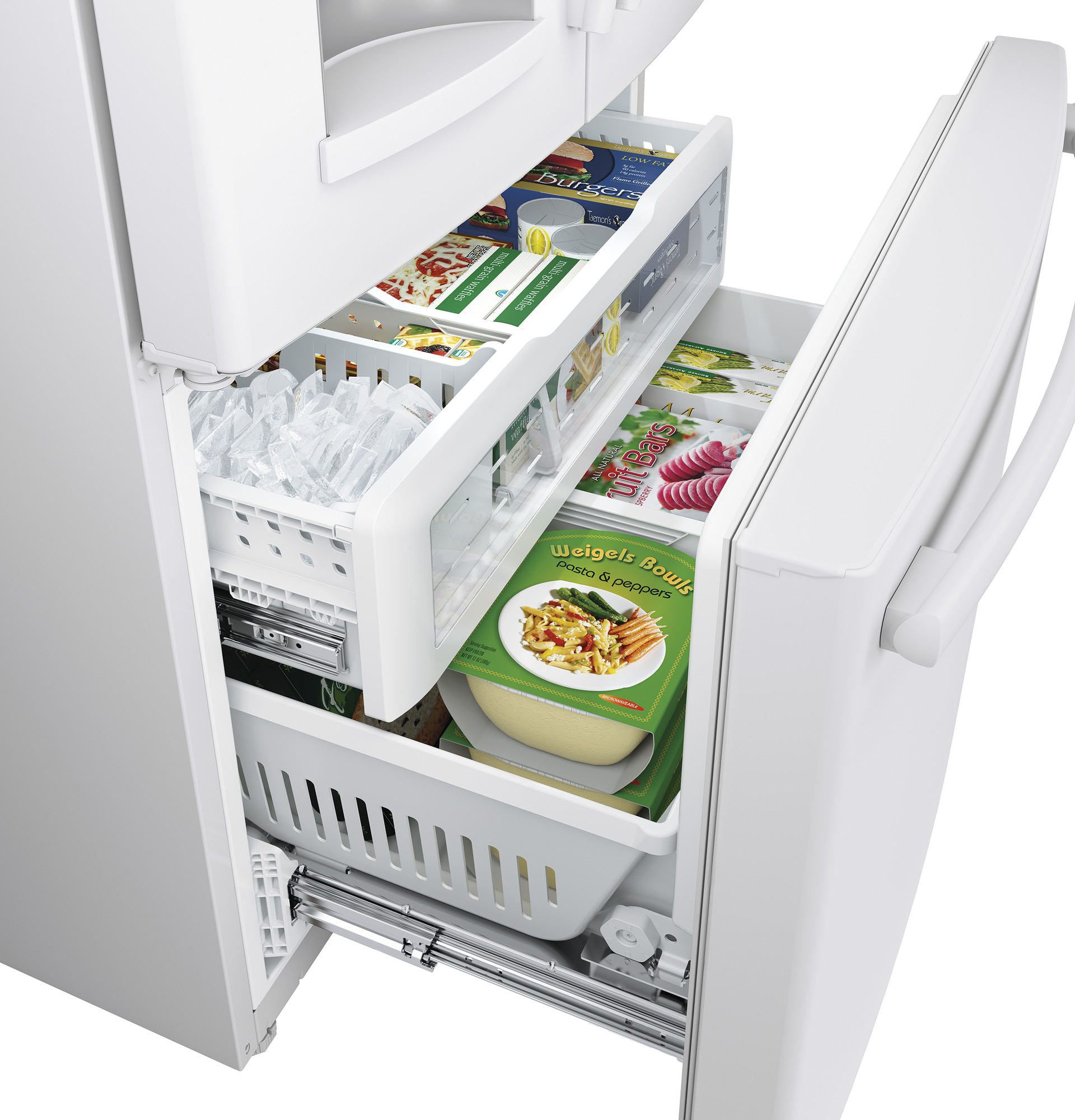 Adora series by GE 27.7 Cu. Ft. French-Door Refrigerator DFE28JGHWW, product image 6 of 10