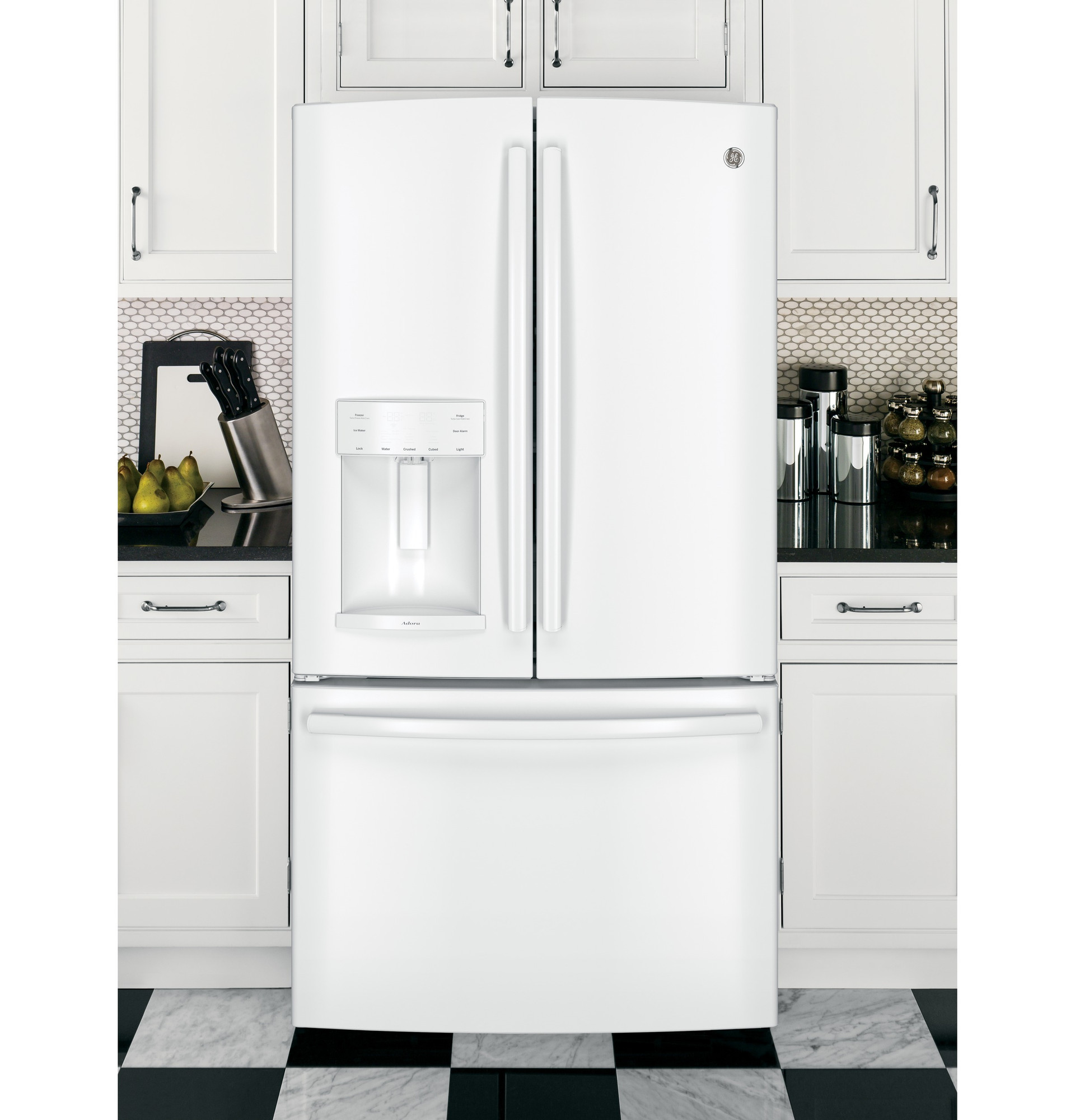 Adora series by GE 27.7 Cu. Ft. French-Door Refrigerator DFE28JGHWW, product image 7 of 10