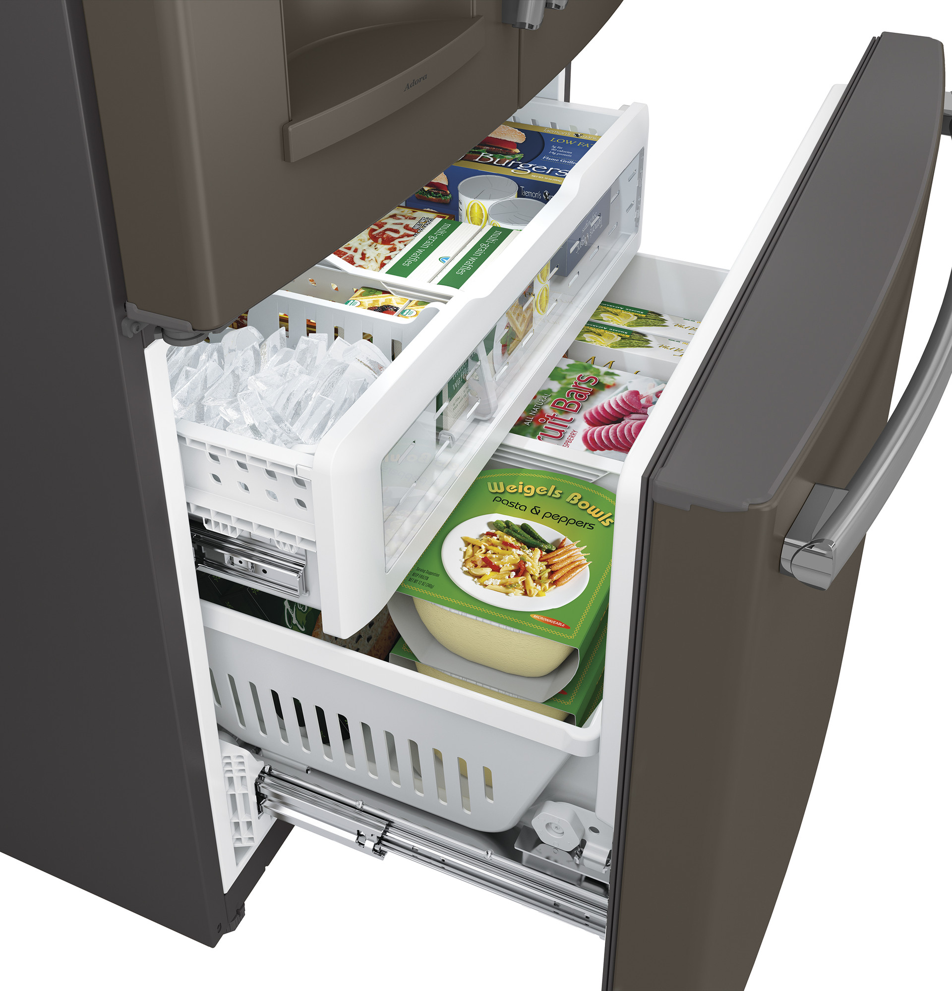 Adora series by GE 27.7 Cu. Ft. French-Door Refrigerator DFE28JMHES, product image 6 of 12
