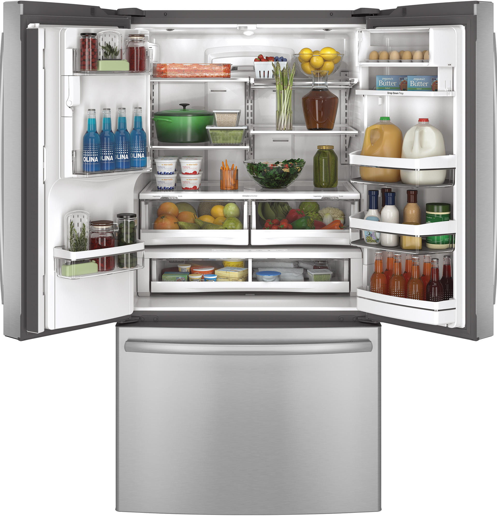 Adora series by GE 27.7 Cu. Ft. French-Door Refrigerator DFE28JSHSS, product image 2 of 10