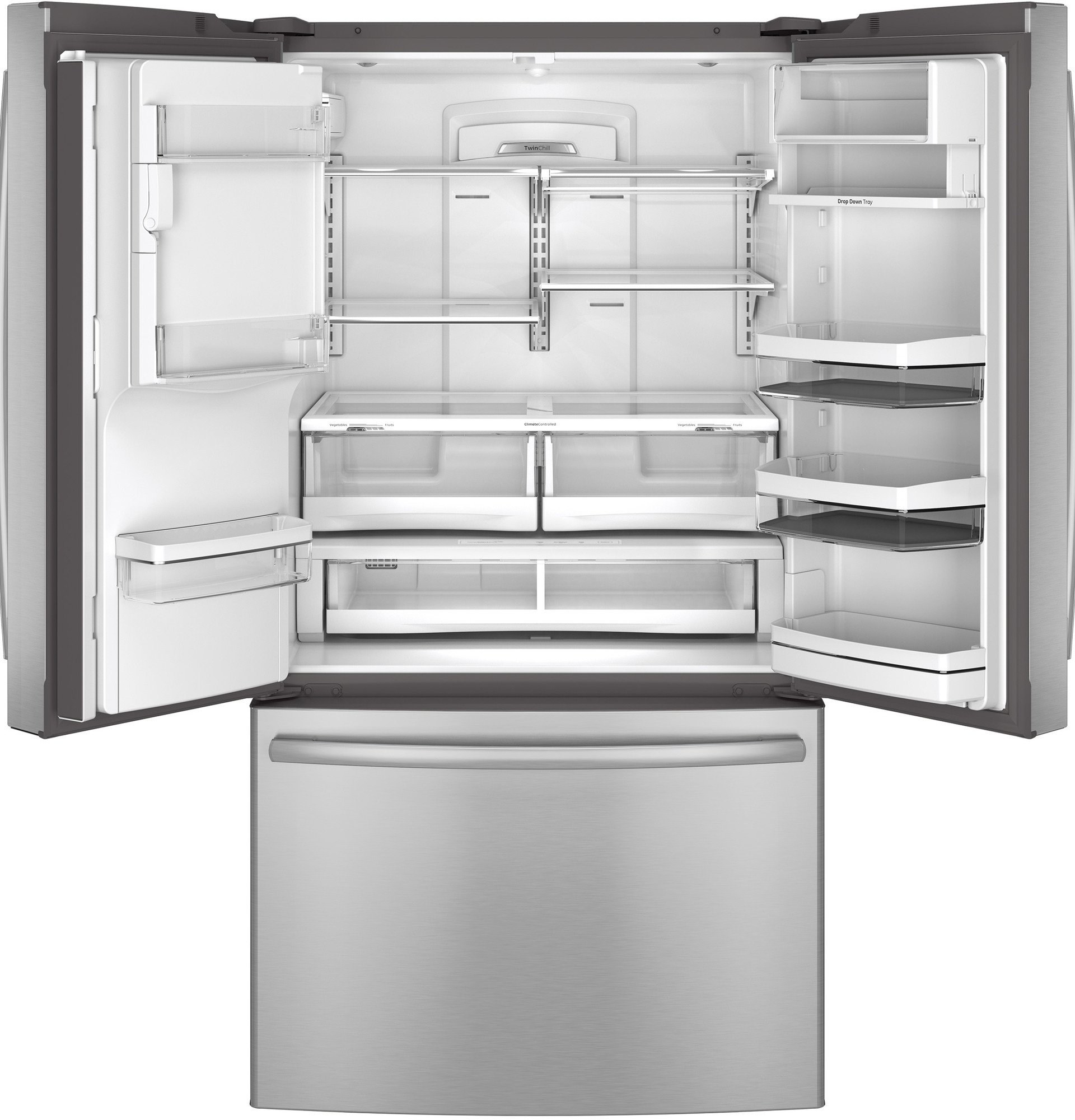 Adora series by GE 27.7 Cu. Ft. French-Door Refrigerator DFE28JSHSS, product image 3 of 10
