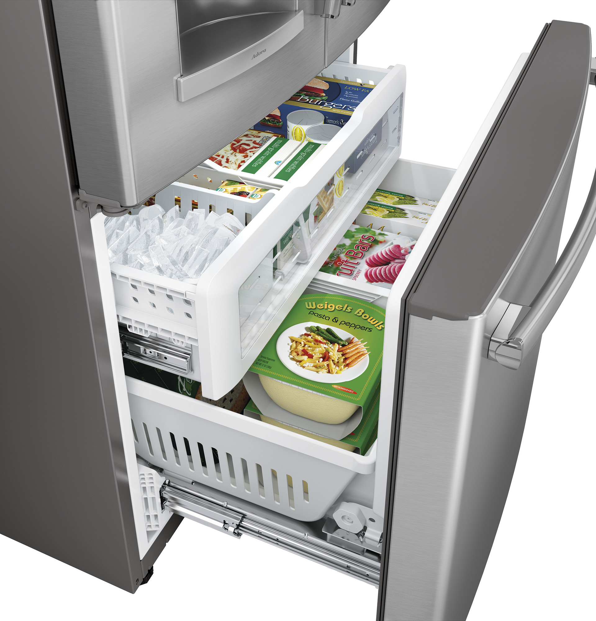 Adora series by GE 27.7 Cu. Ft. French-Door Refrigerator DFE28JSHSS, product image 7 of 10