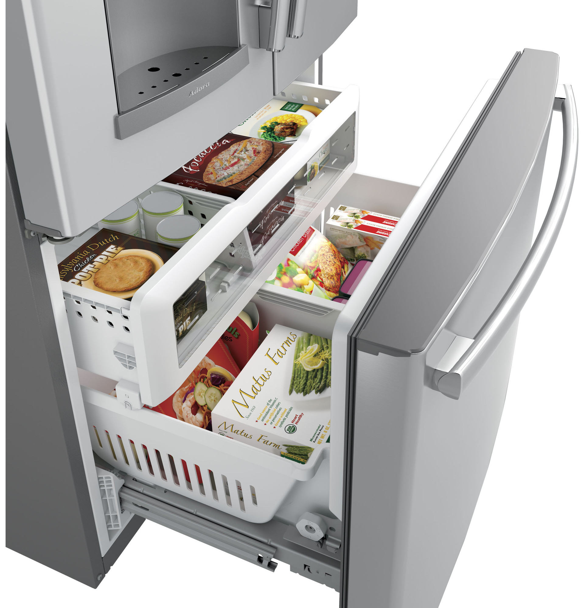 Adora series by GE 27.7 Cu. Ft. French-Door Refrigerator DFE28JSKSS, product image 7 of 11