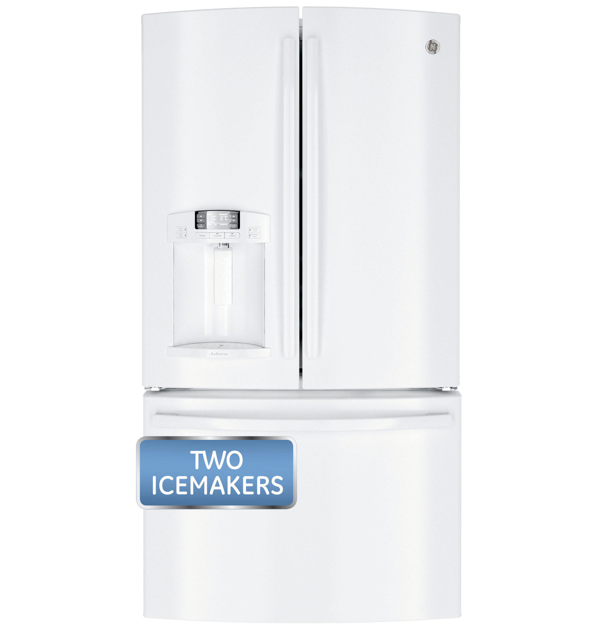 Adora series by GE 27.7 Cu. Ft. French-Door Refrigerator DFE29JGDWW, product image 2 of 4