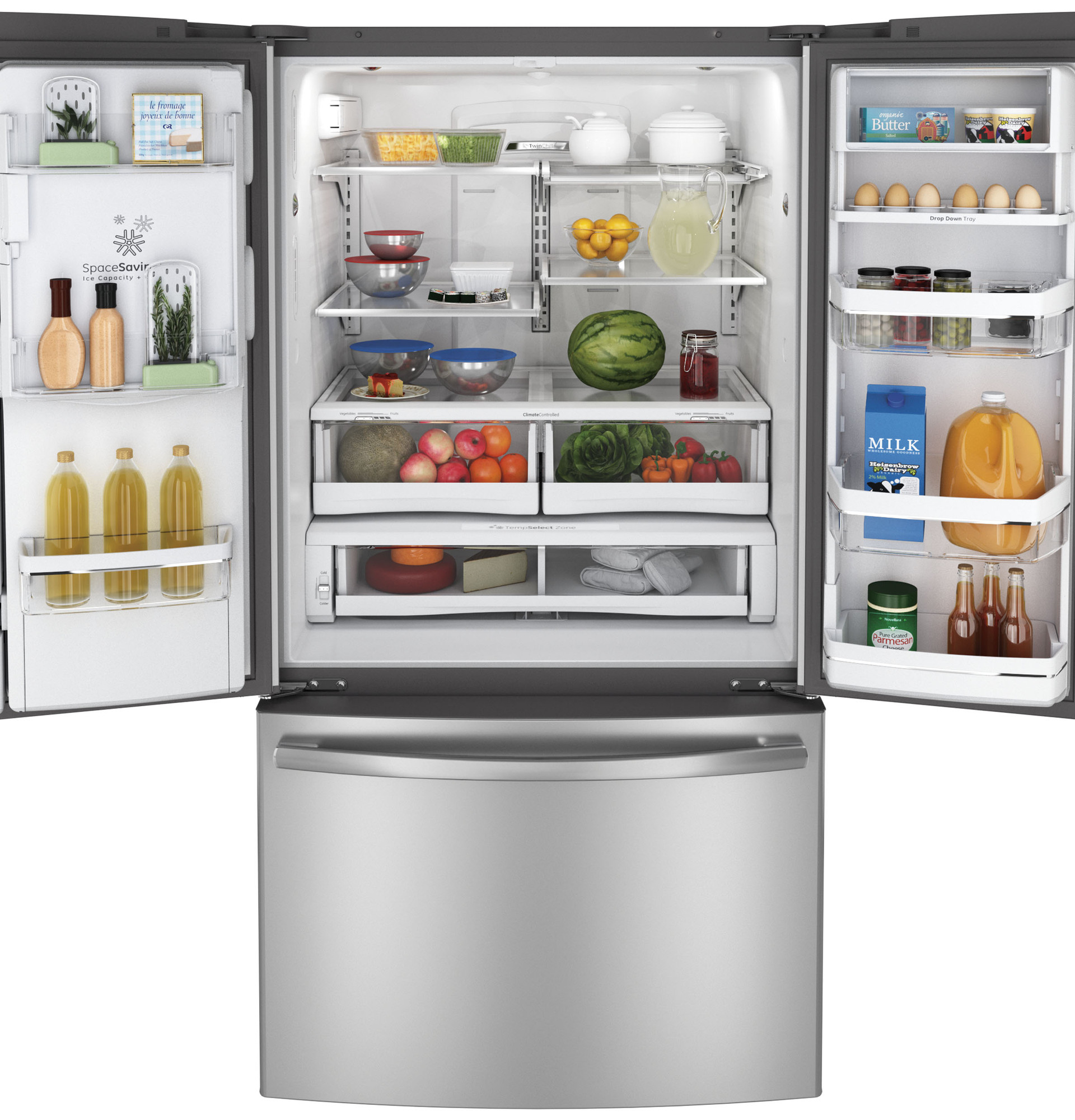 Adora series by GE 27.7 Cu. Ft. French-Door Refrigerator DFE29JSDSS, product image 2 of 8