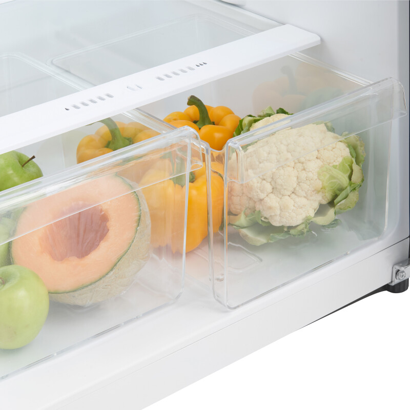 10.1 Cu. Ft. Top Mount Apartment Size Fridge Look DFF101B1BSLDB