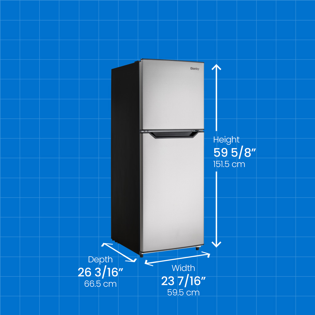 10.1 Cu. Ft. Apartment Size Top Mount Fridge DFF101B1BSSDB