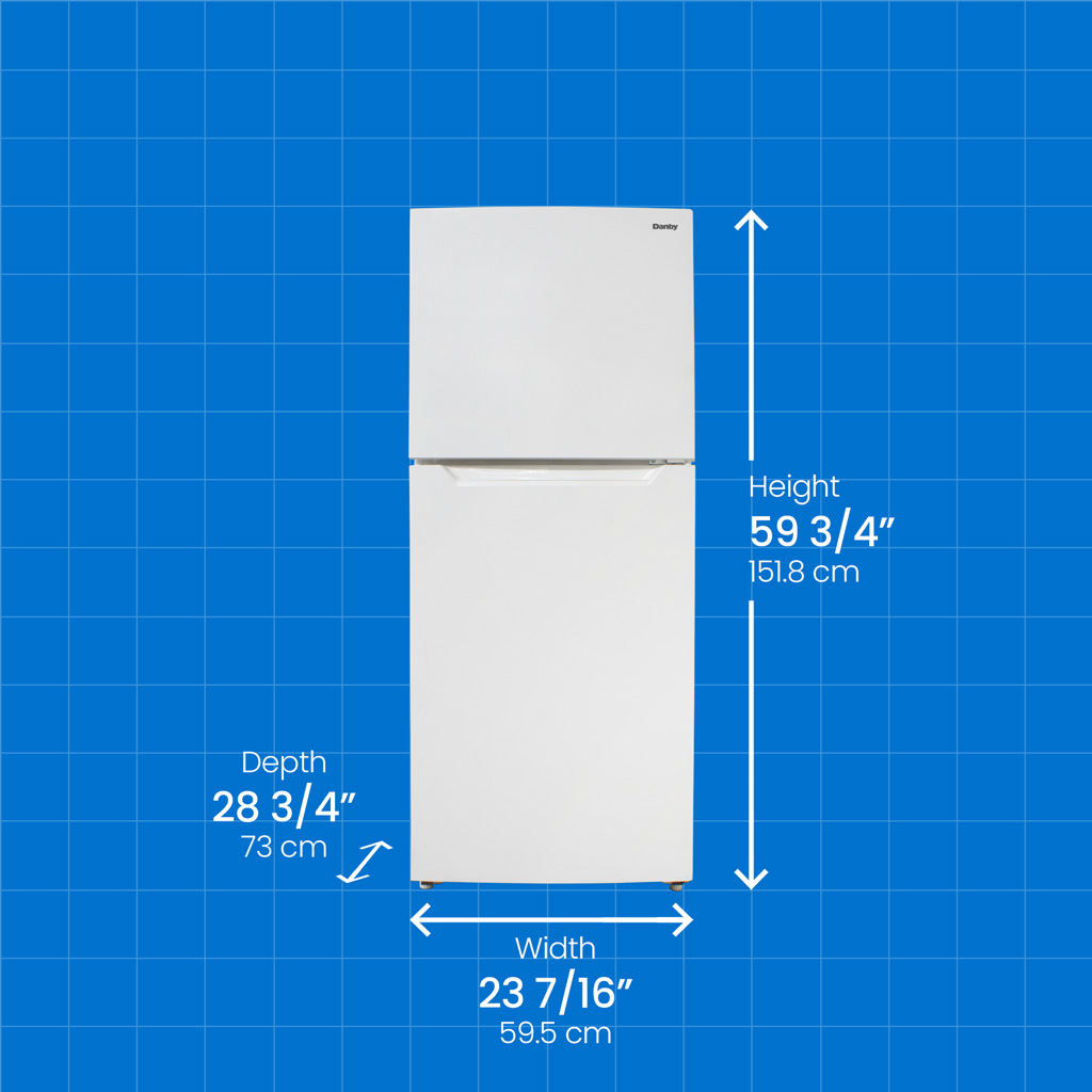 11.6 cu. ft. Apartment Size Fridge Top Mount DFF116B1WDBR