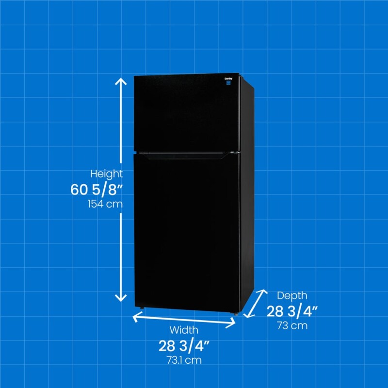 27” 14.2 Cu. Ft. Refrigerator Top Freezer Frost-free DFF142E1BDB