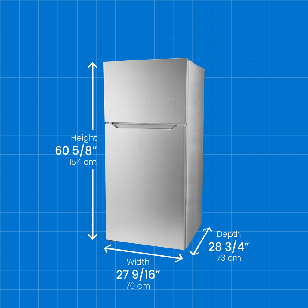 14.2 Cu. Ft. Apartment Size Top Mount Fridge DFF142E1SSDB