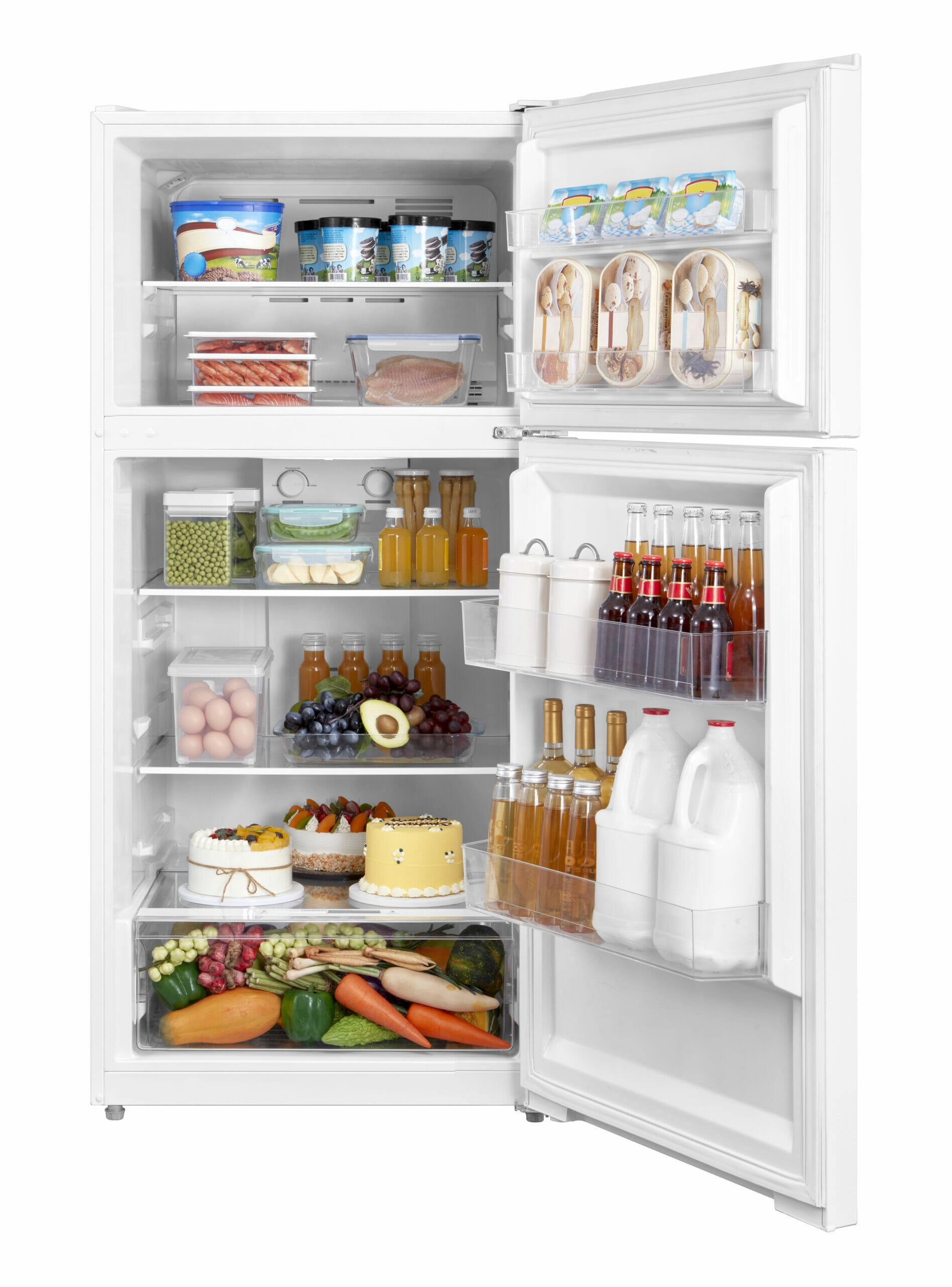 14.2 Cu. Ft. Apartment Size Fridge Top Mount DFF142E1WDB