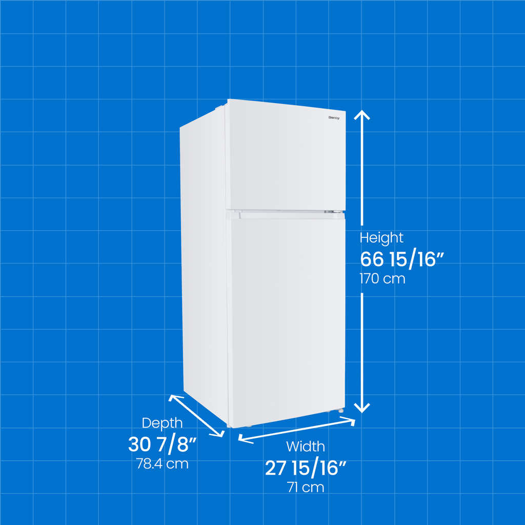 18 cu. ft. Top Mount Refrigerator in White DFF176B1WDB