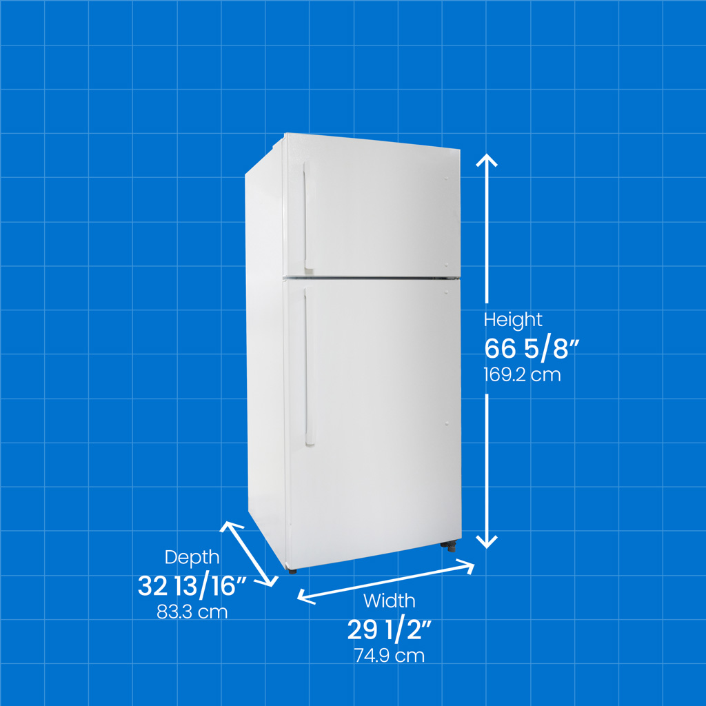 18.1 cu. ft. Apartment Size Fridge Top Mount DFF180E1WDB