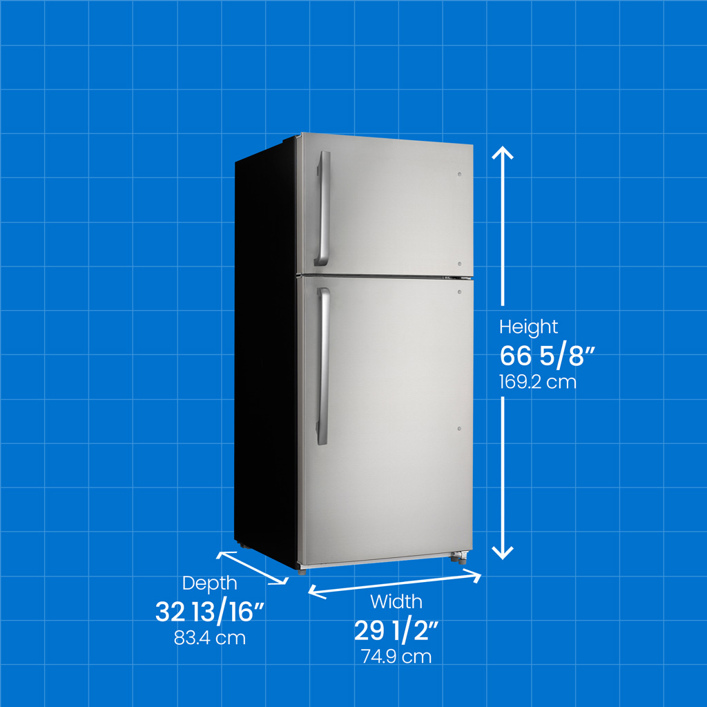 18.1 cu. ft. Apartment Size Fridge Top Mount DFF180E2SSDB