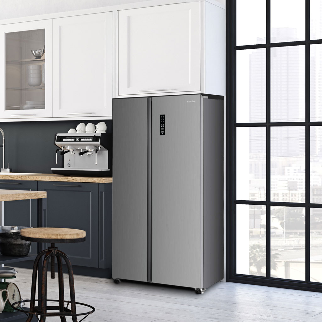 Danby 10.1 cu. ft. Top Mount Apartment Size Fridge in Stainless Steel Look DFF212B1SLDB