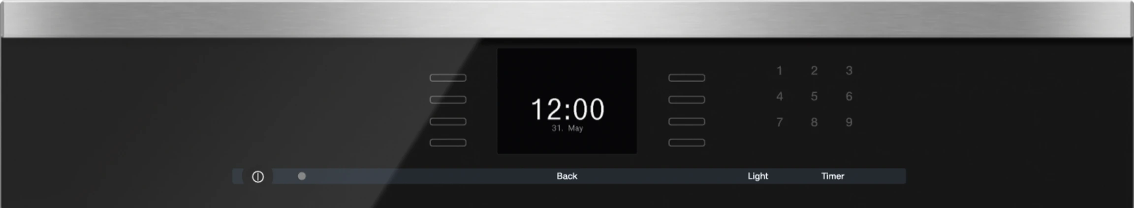 Built‑in steam oven with a large text display and SensorTronic controls for extra convenience. DG6600