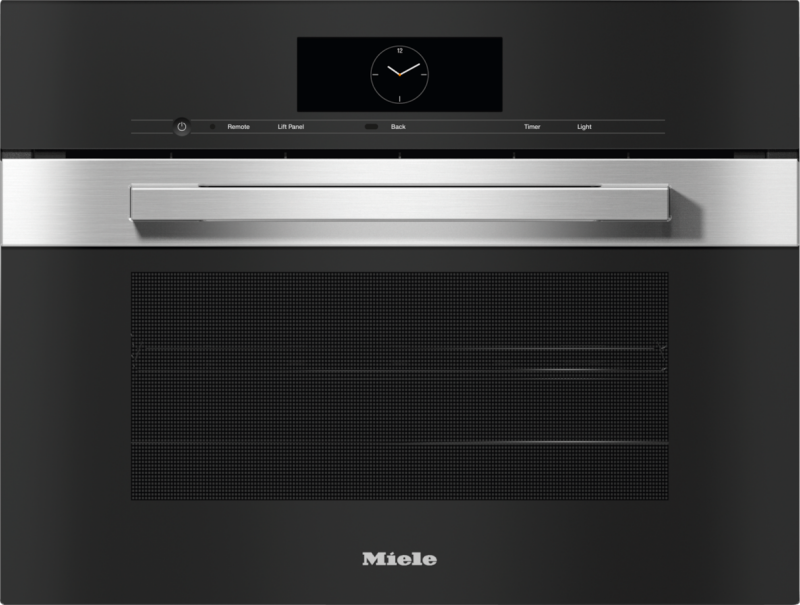 24" Compact Combi‑Steam Oven XL for steam cooking, baking, roasting with roast probe + menu cooking. DGC7840AM
