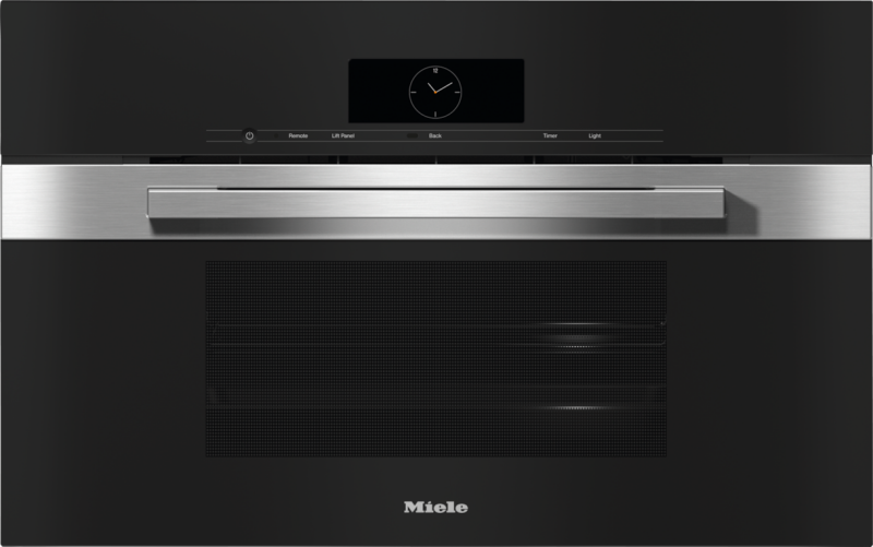 30" Compact Combi‑Steam Oven XL for steam cooking, baking, roasting with roast probe + menu cooking. DGC7870