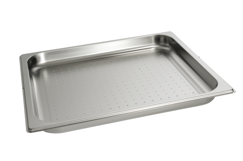 Perforated steam oven pan For blanching or cooking vegetables, fish, meat and potatoes and much more DGGL12