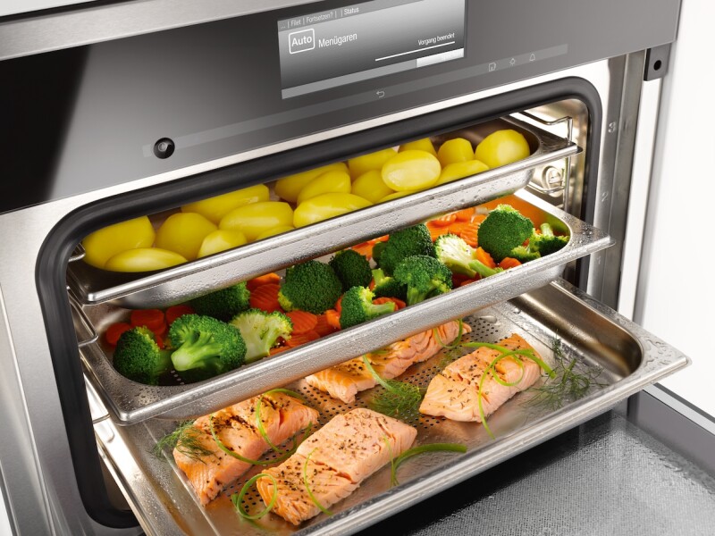 Perforated steam oven pan For blanching or cooking vegetables, fish, meat and potatoes and much more DGGL12