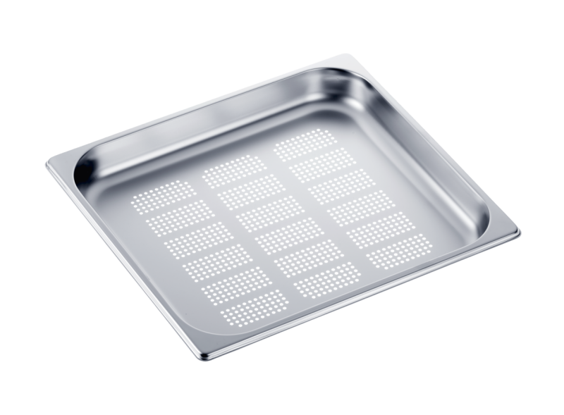 Perforated steam oven pan For blanching or cooking vegetables, fish, meat and potatoes and much more DGGL13