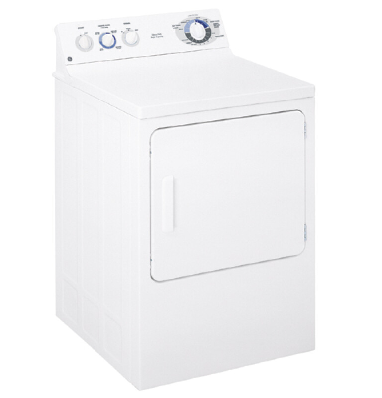 GE 7.0 Cu. Ft. Super Capacity Electric Dryer White on White DHDSR46EEWW Picture 1