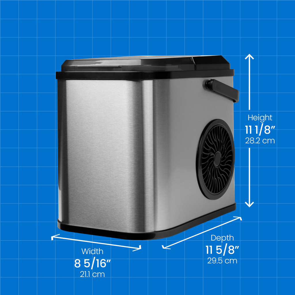 Countertop Ice Maker – 26lbs Of Bullet Ice DIM3001SSDB