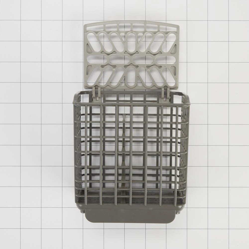 Dishwasher Silverware Basket Extension Kit (Grey/Blue) - Includes Six Light Item Clips, One Side Clip, and One Side Utensil Clip DISHEXTEND