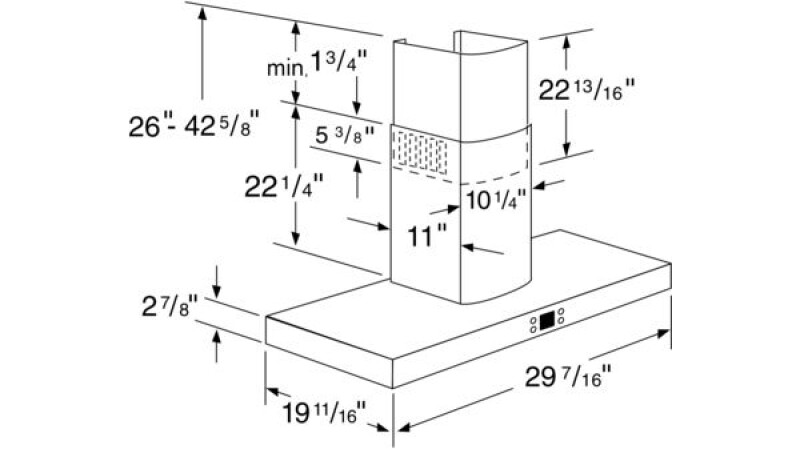 Wall Hood 30'' Stainless Steel DKE9405MUC