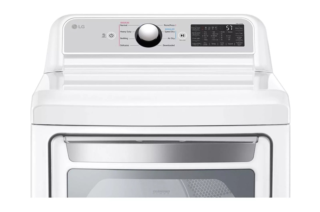 7.3 cu. ft. Ultra Large Capacity Smart wi-fi Enabled Rear Control Electric Dryer with EasyLoad™ Door view 5