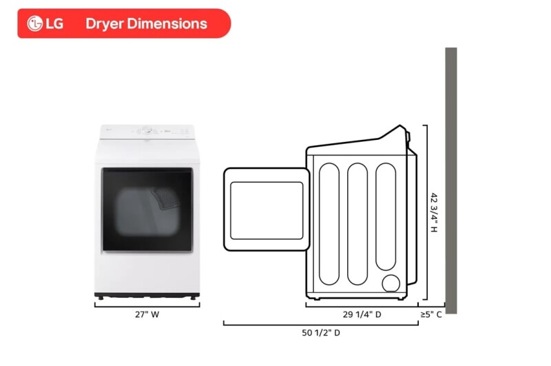7.3 cu. ft. Ultra Large Capacity Rear Control Electric Dryer with AI Sensing and ThinQ® Smart Features view 17