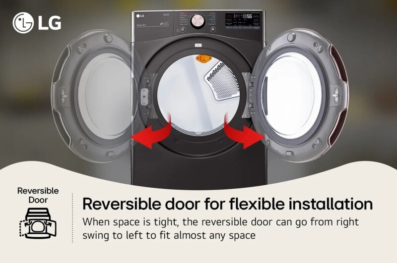 7.4 cu. ft. Ultra Large Capacity Smart wi-fi Enabled Front Load Electric Dryer with TurboSteam™ and Built-In Intelligence view 3