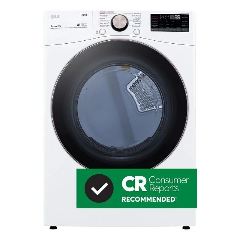 7.4 cu. ft. Ultra Large Capacity Smart wi-fi Enabled Front Load Electric Dryer with TurboSteam™ and Built-In Intelligence view 5