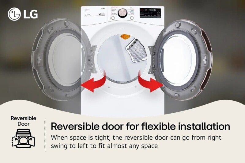 7.4 cu. ft. Ultra Large Capacity Smart wi-fi Enabled Front Load Electric Dryer with TurboSteam™ and Built-In Intelligence view 3