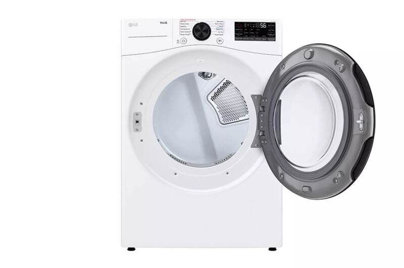 7.4 Cu. Ft. Ultra Large Capacity Smart Front Load Energy Star Electric Dryer With Sensor Dry & Steam Technology DLEX4080W