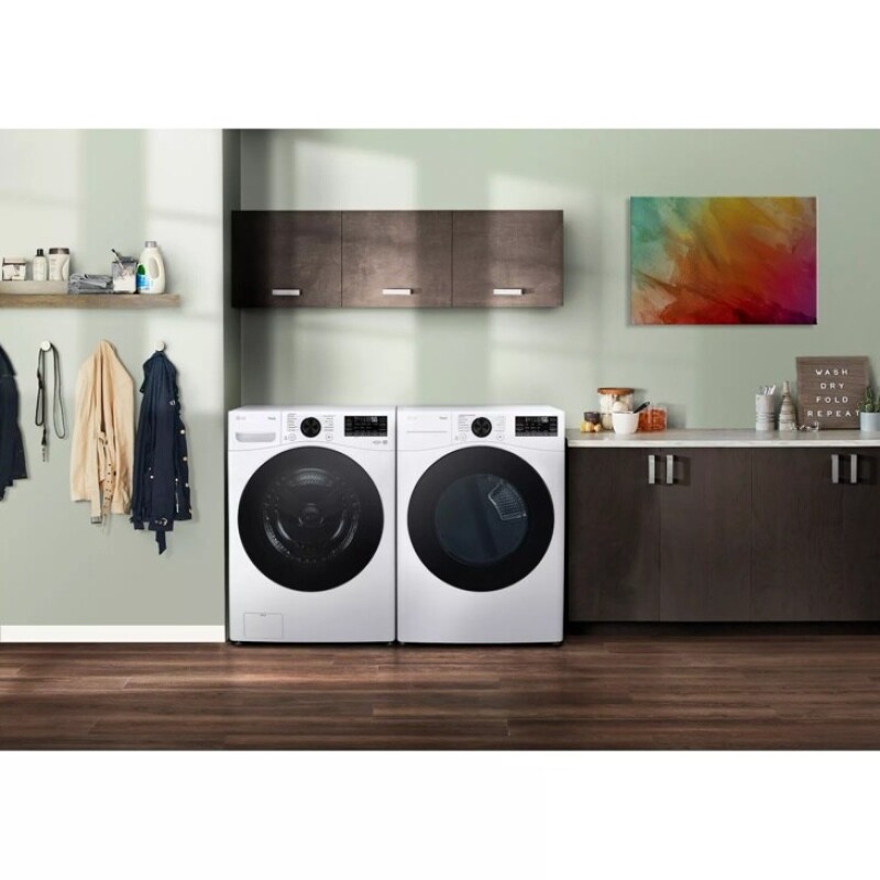 7.4 Cu. Ft. Ultra Large Capacity Smart Front Load Energy Star Electric Dryer With Sensor Dry & Steam Technology DLEX4080W