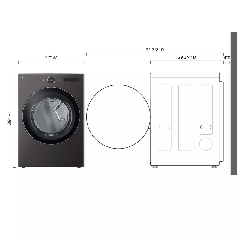 7.4 cu. ft. Smart Front Load Electric Dryer with AI Sensor Dry & TurboSteam™ Technology view 11