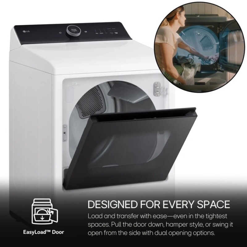7.3 cu.ft. Smart Electric Dryer with EasyLoad™ Door and Sensor Dry. view 17