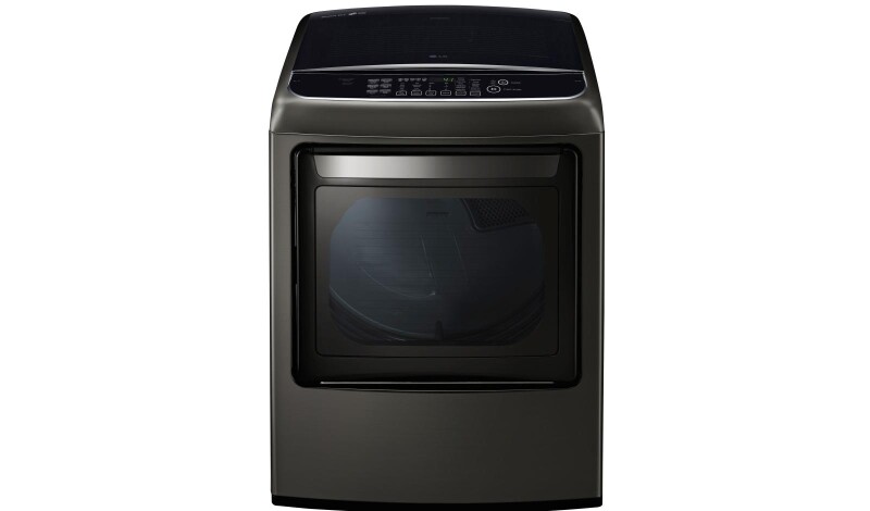 LG 7.3 cu. ft. Smart wi-fi Enabled Front Control Electric Dryer w/ EasyLoad Door Black Stainless Steel DLEY1901KE Picture 1