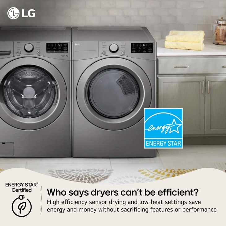7.4 Cu. Ft. Ultra Large Capacity Gas Dryer DLG3401V