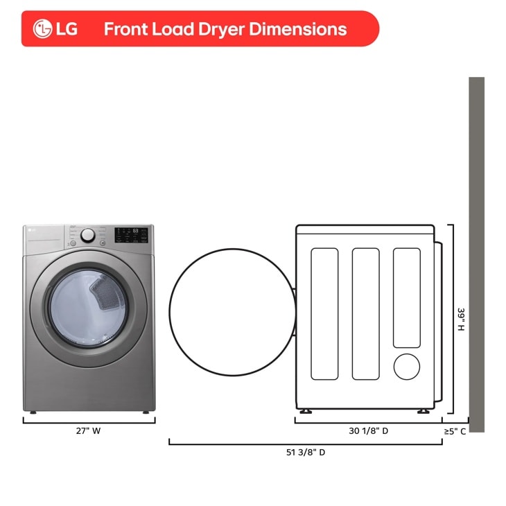 7.4 Cu. Ft. Ultra Large Capacity Gas Dryer DLG3401V