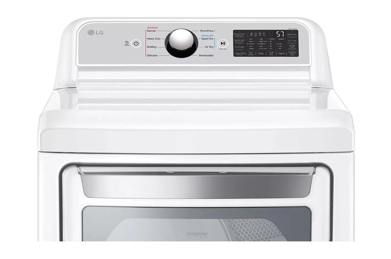 7.3 cu. ft. Ultra Large Capacity Smart wi-fi Enabled Rear Control Gas Dryer with EasyLoad™ Door DLG7401WE