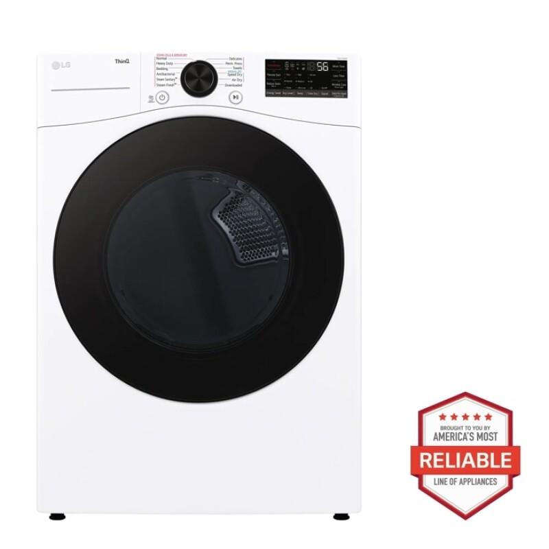 7.4 cu. ft. Ultra Large Capacity Smart Front Load Gas Dryer with Sensor Dry & Steam Technology DLGX4081W