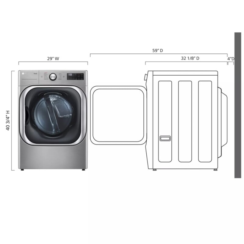 9.0 cu. ft. Mega Capacity Smart wi-fi Enabled Front Load Gas Dryer with TurboSteam™ and Built-In Intelligence DLGX8981V