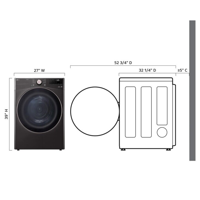 7.8 cu. ft. Mega Capacity Smart Front Load Dryer with Dual Inverter HeatPump™ Technology view 16